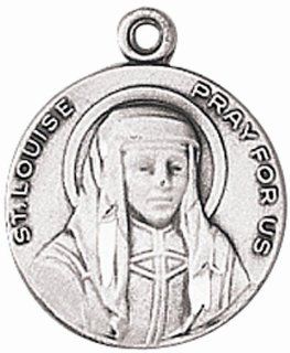 St. Louise Sterling Silver Medal with 18 Inch Chain : Everything Else