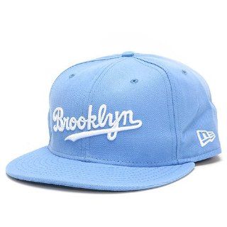 Brooklyn Dodgers Columbia/White 59FIFTY Fitted Cap : Sports Fan Baseball Caps : Sports & Outdoors