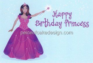 Happy Birthday African American Princess ~ Edible Image Cake Topper: Everything Else