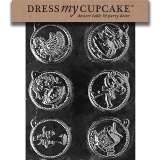 Dress My Cupcake DMCC049 Chocolate Candy Mold, 12 Days of Christmas 7 12: Kitchen & Dining