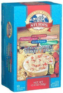 Sturm's Village Farm Instant Oatmeal, Variety Pack 10 Count, 12.67 Ounce Boxes (Pack of 12) : Oatmeal Breakfast Cereals : Grocery & Gourmet Food