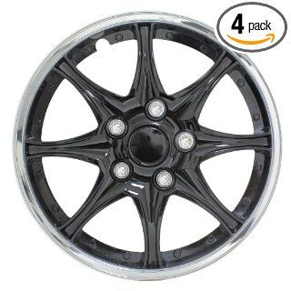 Pilot Automotive WH522 15C B Black and Chrome 15" Wheel Cover, (Set of 4): Automotive