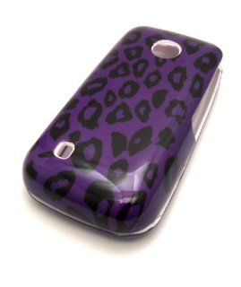 LG 505c Straight Talk Purple Leopard Animal Print Design NET 10 Design HARD Case Skin Cover Protector Accessory LG 505C LG505C LG 505 C: Cell Phones & Accessories