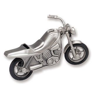 Pewter Finished Motorcycle Bank: Jewelry