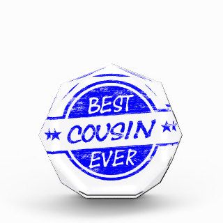 Best Cousin Ever Blue Acrylic Award