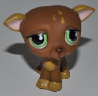 Greyhound #507 (Brown, Green Eyed)   Littlest Pet Shop (Retired) Collector Toy   LPS Collectible Replacement Figure   Loose (OOP Out of Package & Print): Everything Else
