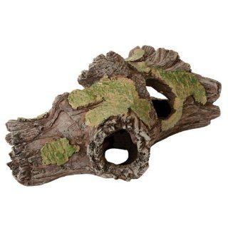 Design Elements Weathered Hollow Log Aquarium Ornament : Aquarium Decor Rocks : Pet Supplies