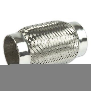 2.25"X5.25"STAINLESS STEEL DOUBLE BRAIDED 3.5"FLEX PIPE CONNECTOR/ADAPTOR PIPING Automotive