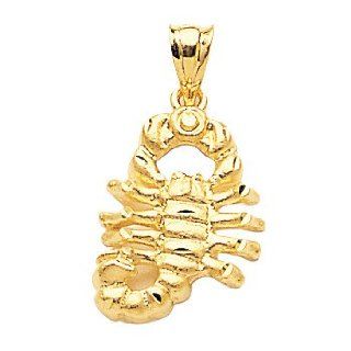14K Gold Scorpion Pendant Jewelry