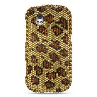 Htc Amaze 4g / Ruby Full Diamond Case Gold Leopard Cell Phones & Accessories