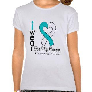 Cervical Cancer Ribbon Support Cousin T shirt