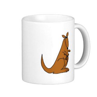 XX  Holarious Cartoon Kangaroo Coffee Mugs