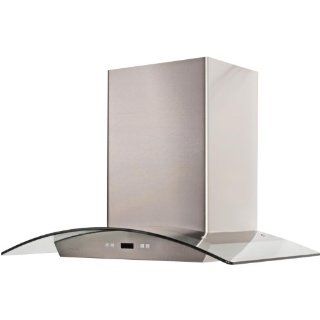Cavaliere Euro SV218D 36 36" Stainless Steel Wall Mounted Range Hood with 900 CFM and Touch Sensitive LED, Stainless Steel: Appliances