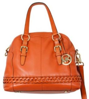 Michael Kors Gladstone Large Leather Satchel Burnt Orange: Bag: Shoes