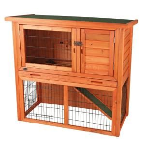 TRIXIE 4 ft. x 2 ft. x 3 ft. Rabbit Hutch with Sloped Roof 62302