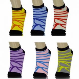 Luxury Divas Animal Striped 6 Pack Low Cut Ankle Ladies Socks at  Womens Clothing store: Athletic Socks