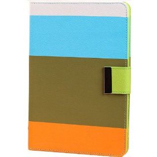 Generic Case Cover Luxury Stand Leather For Apple Ipad Mini 5th Color Blue Green Orange: Cell Phones & Accessories
