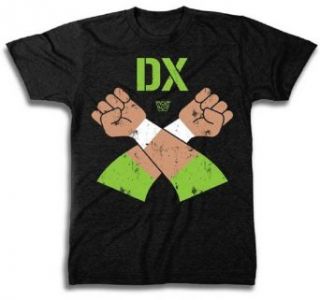 WWE D Deneration X DX Crossed Hands Adult T Shirt   Black: Clothing