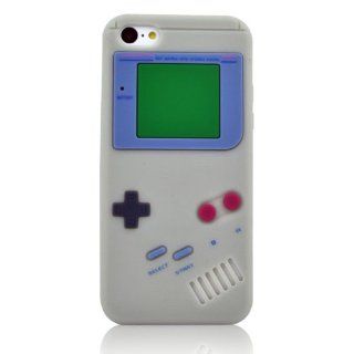 JBG Gray iphone 5C New Styel Retro Gameboy Design Silicone Soft Gel Rubber Case Protective Cover for Apple iPhone 5C: Cell Phones & Accessories