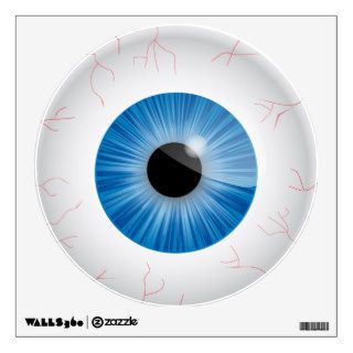 Bloodshot Blue Eyeball Room Sticker