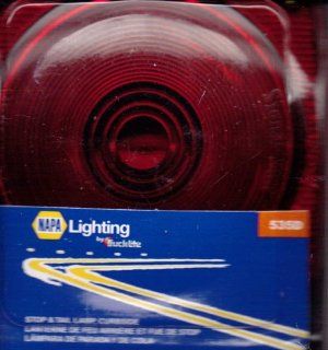 535D NAPA Lighting by Truck Lite. Stop & Tail Lamp, Curbside (535DCN   300620) (Red light/black body   brown & green wire): Automotive