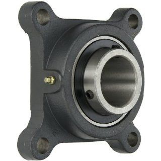 Hub City FB250DRWX2 Flange Block Mounted Bearing, 4 Bolt, Normal Duty, Relube, Setscrew Locking Collar, Wide Inner Race, Ductile Housing, 2" Bore, 2.535" Length Through Bore, 5.125" Mounting Hole Spacing: Industrial & Scientific