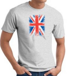 UNION JACK British UK Flag Classic Adult T Shirt Tee Shirt   Ash: Novelty T Shirts: Clothing