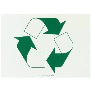 Accuform Signs MRCY520VS Recycle Adhesive Vinyl Sign, Legend "RECYCLABLE SYMBOL" with Graphic, 10" Width x 14" Length, Green on White: Industrial Warning Signs: Industrial & Scientific
