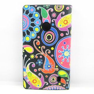 CARTOON JELLYFISH LEATHER FLIP CASE COVER SKIN Protective FOR NOKIA LUMIA 520: Cell Phones & Accessories