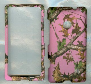 NOKIA LUMIA 521 520 T MOBILE AT&T METRO PCS PHONE CASE COVER FACEPLATE PROTECTOR HARD RUBBERIZED SNAP ON CAMO PINK ADVANTAGE TREE HUNTER NEW: Cell Phones & Accessories