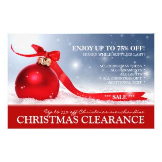 Christmas Clearance Sale Flyer Templates