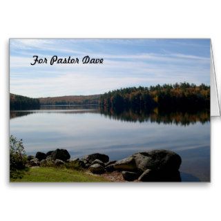 Custom Message, Pastor Appreciation Lake View Greeting Card