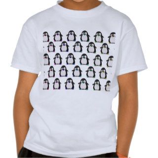Trendy Black White Penguin Funny Mustache T shirts