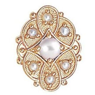 14 Karat Gold Pearl Slide GS524 PL: Charms: Jewelry