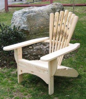 Baseball Bat Chair in Blond Finish (Total Boston) : Lawn Chairs : Patio, Lawn & Garden