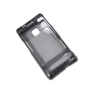 LG Optimus GT540 Clear Transparent Smoke Gray Hard Cover Case: Cell Phones & Accessories