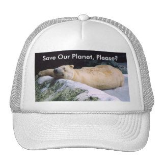 Save Our Planet Polar Bear cap Trucker Hats