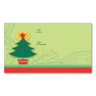 Beaded Christmas Gift Tag Business Cards