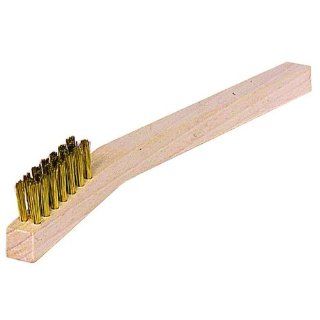 Weiler 0.006" Wire Size, 7 1/2" X 1/2" Block Size, 3 x 7 No. Of Rows, Straight Brass Bristles, Wood Block, Small Hand Scratch Brush: Industrial & Scientific