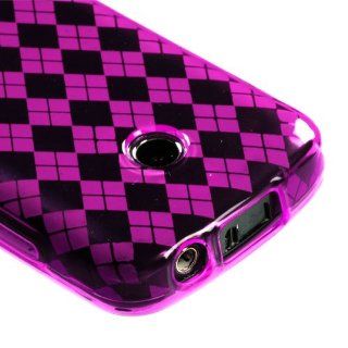 Hot Pink Argyle Pane Candy Skin Cover For SAMSUNG T528G: Cell Phones & Accessories