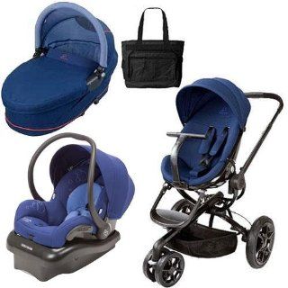 Quinny Moodd Stroller Travel System and Dreami Bassinet in Blue with Diaper Bag : Infant Car Seat Stroller Travel Systems : Baby