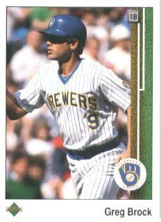 1989 Upper Deck # 543 Greg Brock Milwaukee Brewers   MLB Baseball Trading Card: Sports Collectibles