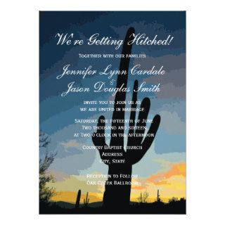 Getting Hitched Southwestern Wedding Invitations