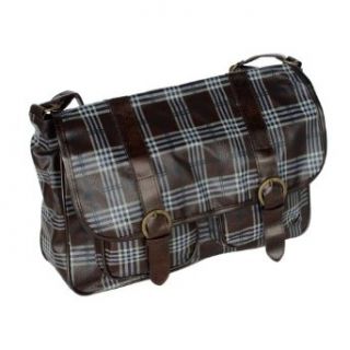 [Classic Cool Plaid] Coffee Leatherette Handbag Shoulder Bag Satchel Bag Purse: Shoes