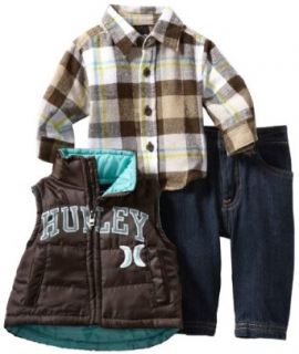 Hurley Baby Boys Newborn Hurley Vest Shirt, Brown, 3 6 Months: Infant And Toddler Clothing Sets: Clothing