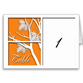 Four Seasons Fall Table Number tent card
