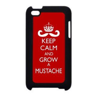 Rikki KnightTM Keep Calm and Grow a Moustache Red Color Design iPod Touch Black 4th Generation Hard Shell Case Computers & Accessories