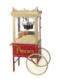 Gold Medal 2015 Popcorn Wagon w/ 2 Spoke Wheels, Red, 20x28 in, Each   Cookware
