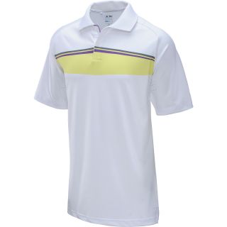 adidas Mens Puremotion Tour Short Sleeve Golf Polo   Size: 2xl, White/purple