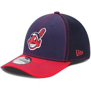 NEW ERA Mens Cleveland Indians Two Tone Neo 39THIRTY Stretch Fit Cap   Size: